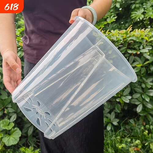 高透明大口径控根盆透气防烂根