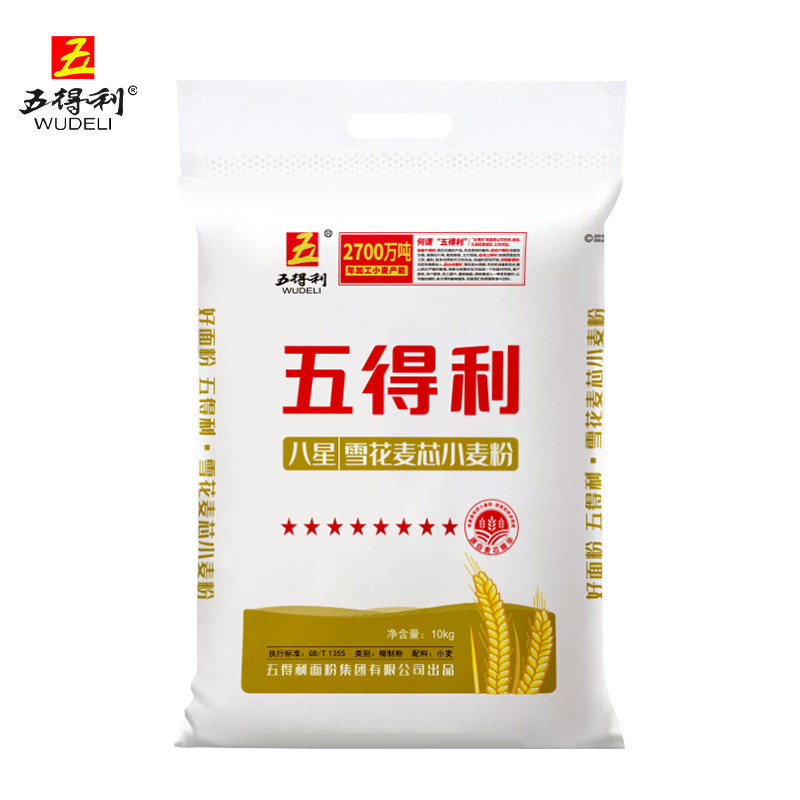 五得利八星雪花面粉中筋图片