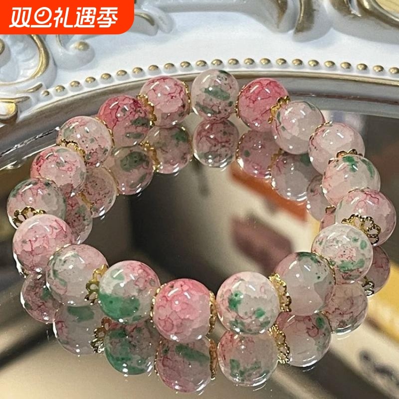 中国风秋日限定花间物语高颜值变色手串女少森系手链琉璃饰品