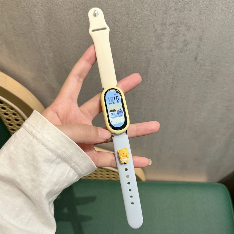 【黄油小熊】适用小米手环10表带9手表表带智能手环8代可爱八九十夏天硅胶表链保护壳NFC版陶瓷透气通用配件