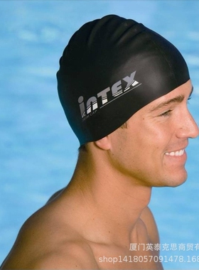 intex 55991硅胶防水泳帽潜水护耳游泳帽专业游泳用品水上