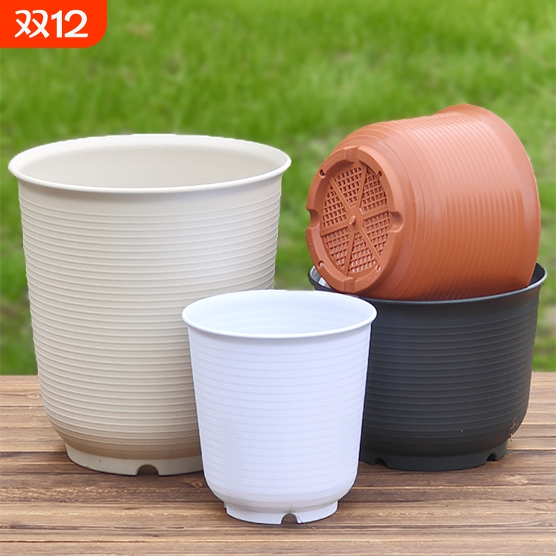 仿陶瓷花盆加厚超大号透气青山