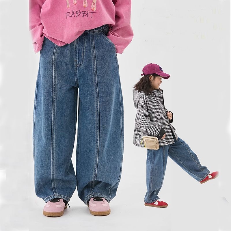 女童春秋季韩版宽松时尚牛仔裤