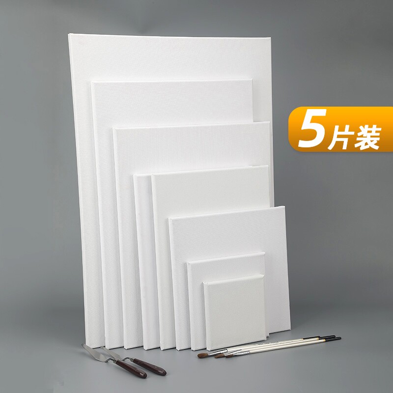 油画框带画布带框油画颜料空白画布框丙烯水粉水彩颜料15x15内框亚麻纯棉肌理画油画板子20x20工具套装练习图片