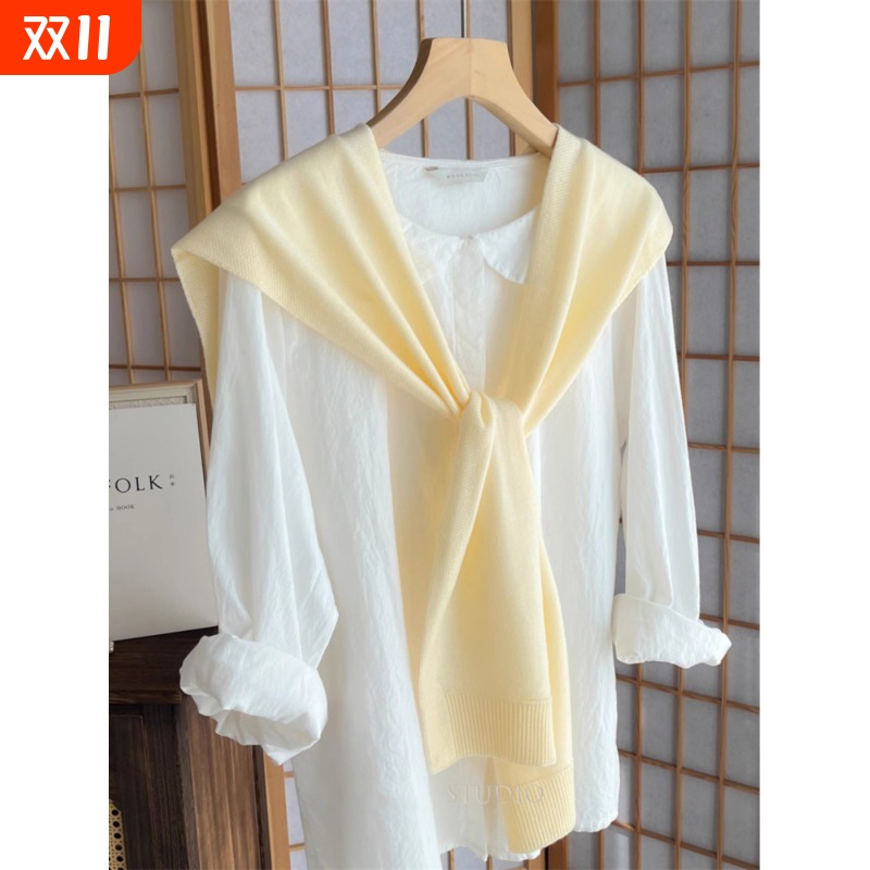 2025新款薄款春秋针织披肩外搭女空调房小搭肩绿色夏季配裙子护颈