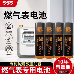 555碱性5号燃气表电池煤气表天然气表水表通用五号AA干电池1.5VLR6