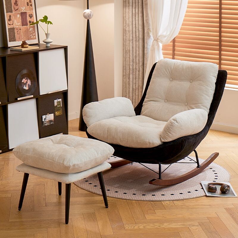 家用客厅摇摇椅大人躺椅新款单人沙发椅复古阳台懒人沙发摇椅久坐