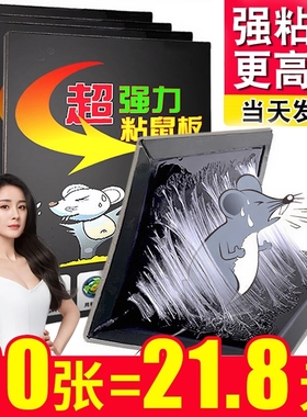 20张老鼠粘强力粘鼠板抓大老鼠贴夹扑捉灭鼠胶沾正品家用捕鼠神器