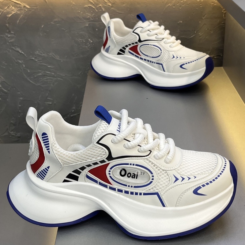 小众潮牌男鞋2025夏季新款厚底增高老爹鞋网面透气舒适运动鞋潮鞋