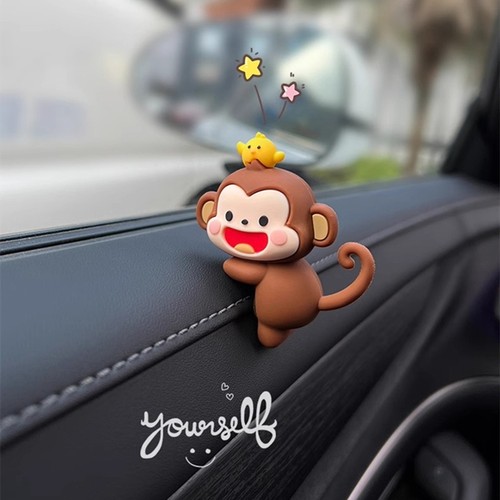 汽车摆件屏幕后视镜装饰品治愈系可爱卡通车载用品公仔车内中控台