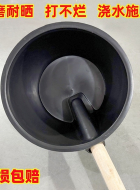 新款农用工具粪瓢长柄水瓢浇水灌溉加厚熟胶牛津材质水舀子牛筋