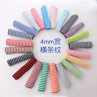 纯棉4mm宽小条纹弹力针织布料
