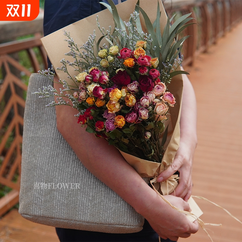 多头玫瑰干花装饰|超3000次加购