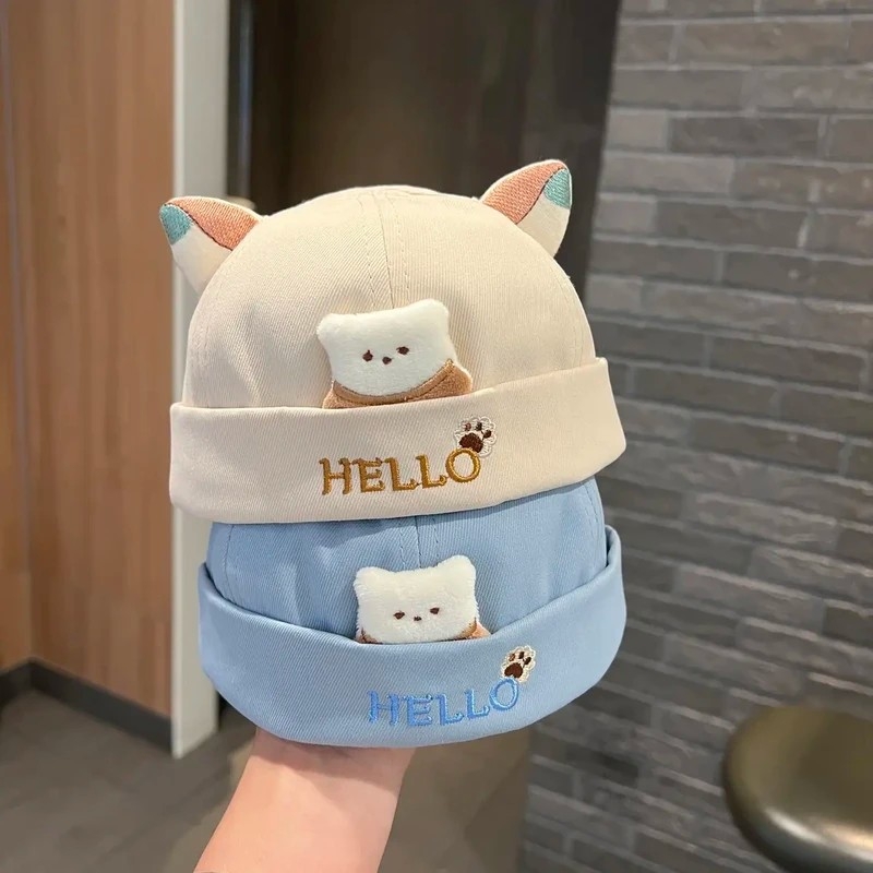 宝宝帽子春秋款超萌瓜皮帽婴幼儿百搭地主帽男女童夏季薄款套头帽