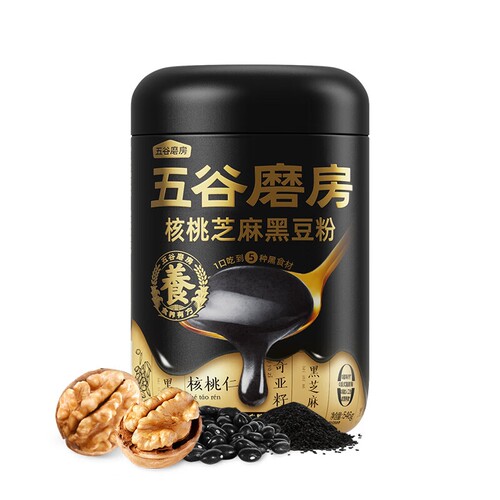 五谷磨房核桃芝麻黑豆粉600g