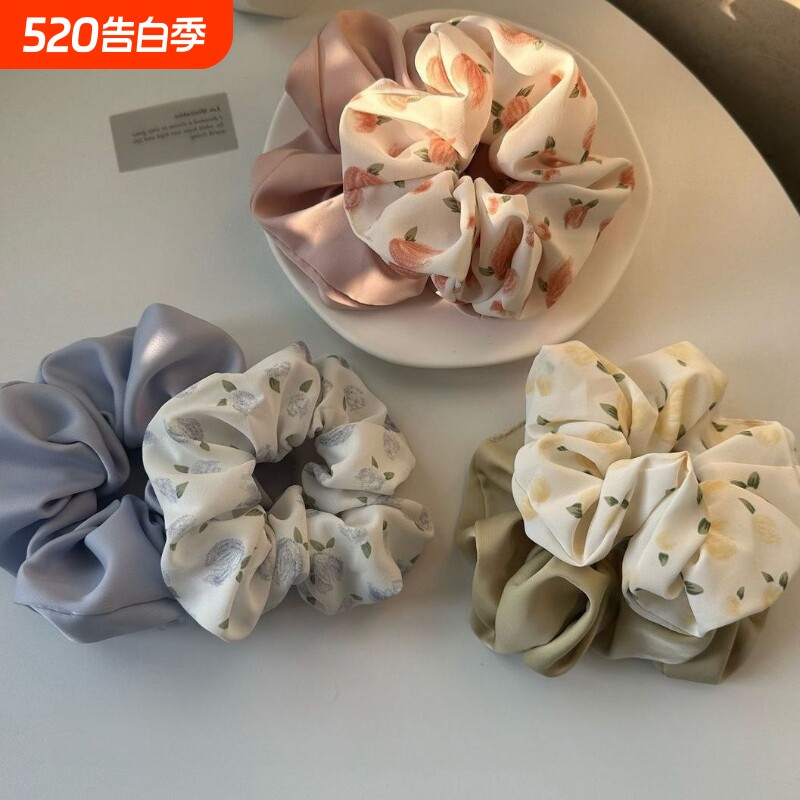 2件套韩系清新大肠发圈简约波点新款气质肥肠高品质扎头发绳头饰