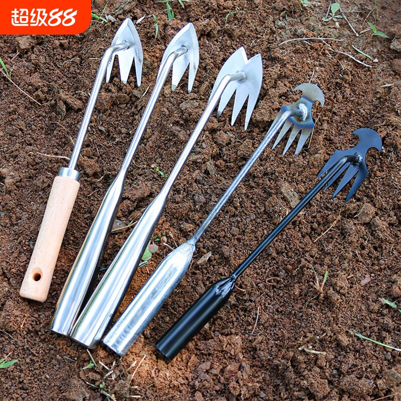 除草神器连根拔草工具园艺耙子锰钢小号手松土铲草两用新型砖缝