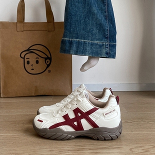 鞋 爆款 女2026新款 厚底休闲时尚 运动小白鞋 子春季 小众巨好看德训鞋