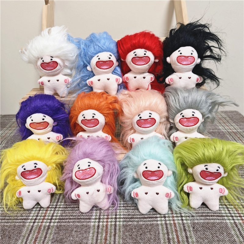 可爱可棉花娃娃挂件10cm搞怪梳子炸毛无属性玩偶十二星座梳头礼物