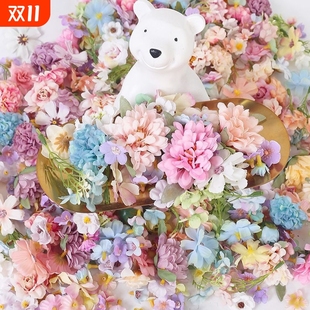 飾簪花頭飾假花 仿真花小花朵材料包diy手工花環(huán)材料婚慶用品裝