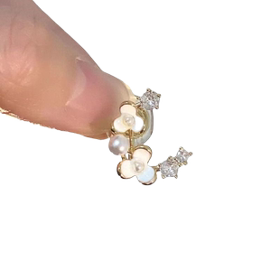 特猫柔TOMR珍珠花朵耳夹蚊香盘无耳洞耳钉盘耳饰耳环蝴蝶星月流苏