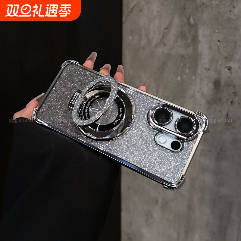 新款支架适用vivos30手机壳闪粉s20透明S30Pro mini高级感s19pro镜头全包s17气囊s15硅胶s16男s9女s10简约s12