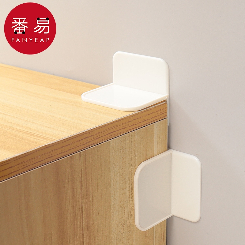 防倒器A1pl0-多功能隔板固定防倒器免打孔柜子安全防倾倒扣