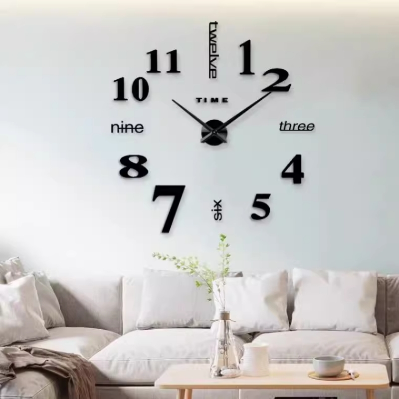 家庭艺术挂钟3D艺术立体家用挂墙客厅网红2025新款有趣的时钟挂钟