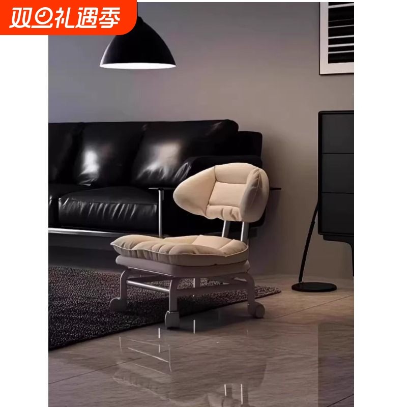 万向轮小凳子滑轮矮凳家用换鞋凳带娃神器儿童带轮板凳美缝靠背椅