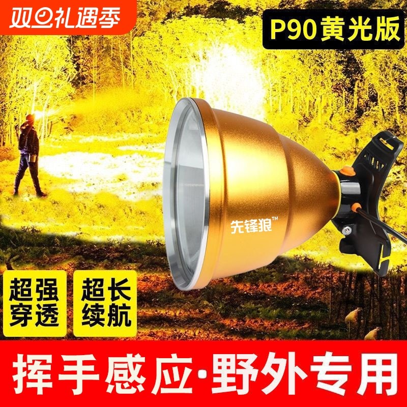 先锋狼9核头灯12v外接电瓶分体式灯头超亮强光p90配件氙气灯1