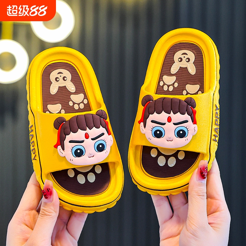 儿童拖鞋凉洗澡可爱软底防滑居家浴室男女宝宝小孩拖鞋夏蓝色耐磨