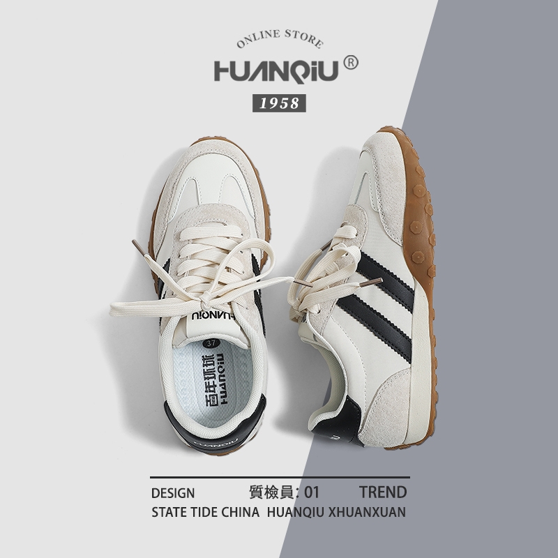 环球美拉德德训鞋女2025夏季新款时尚爆款厚底百搭运动休闲板鞋子