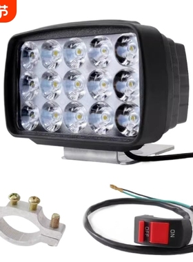 电动车摩托车led车灯泡外置大灯超亮12v-85v强光防水灯三轮车透镜