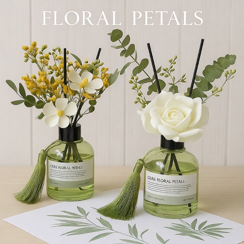 茉莉茶香香薰摆件桂花白茶干花家用室内卧室持久留香高级香氛扩香