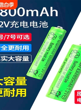 5号7号充电电池套装大容量USB充电器4800mAhktv话筒指纹锁户外太阳能灯剃须刀血压计1.2V干电池锂电五号七号