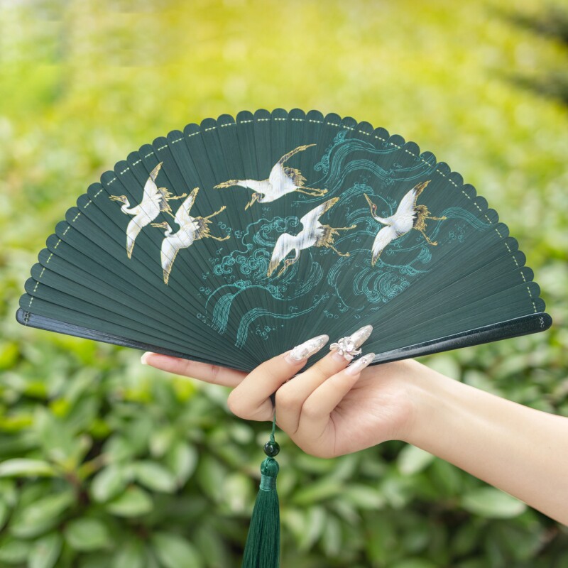 全竹扇中国风扇子古风夏天携带小巧折扇中式汉服旗袍专用跳舞便携