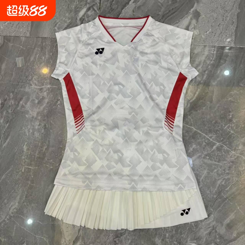 2025新款小飞袖羽毛球服女百褶运动短裙速干套装夏季女学生训练服