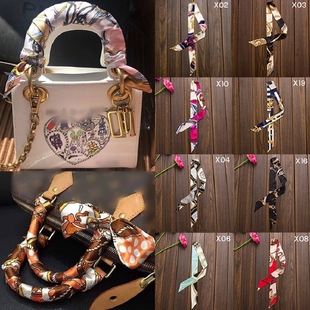 经典款细长系 缠 绑包包手柄丝巾老花小丝带装饰围巾包带女士领巾