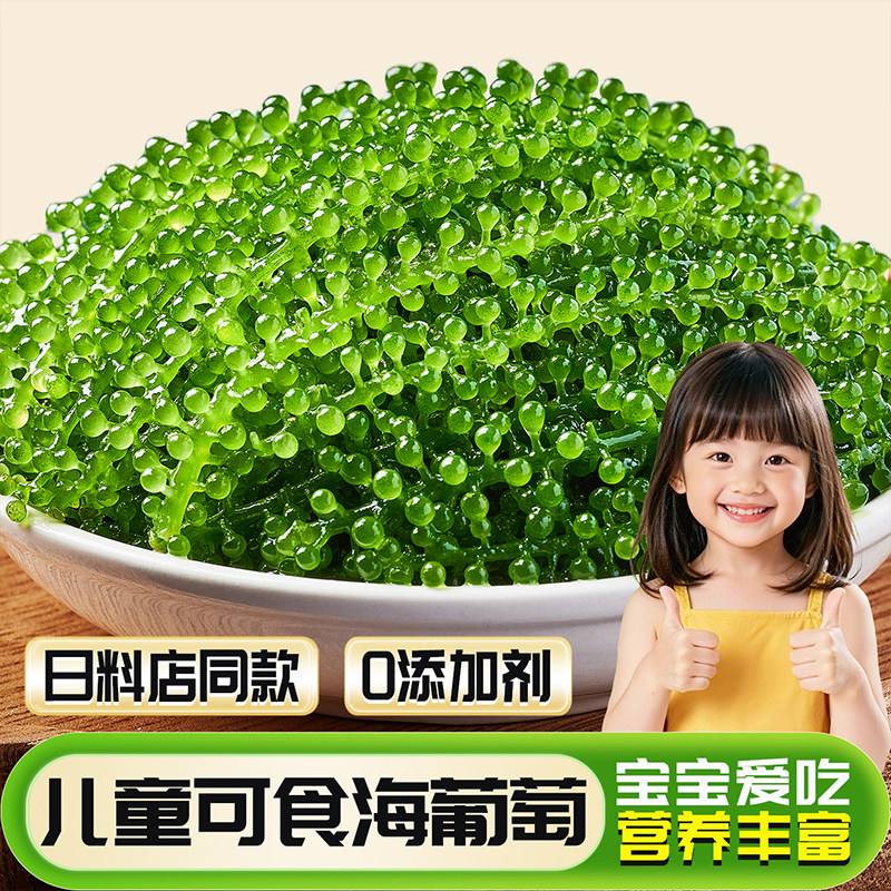 儿童海葡萄即食新鲜海葡萄新鲜盐渍海葡萄绿色鱼子酱水葡萄旗舰店