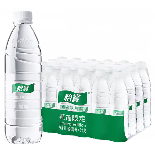 怡宝520ml*24瓶饮用水透明企业婚礼商业活动整箱水渠道纯净水
