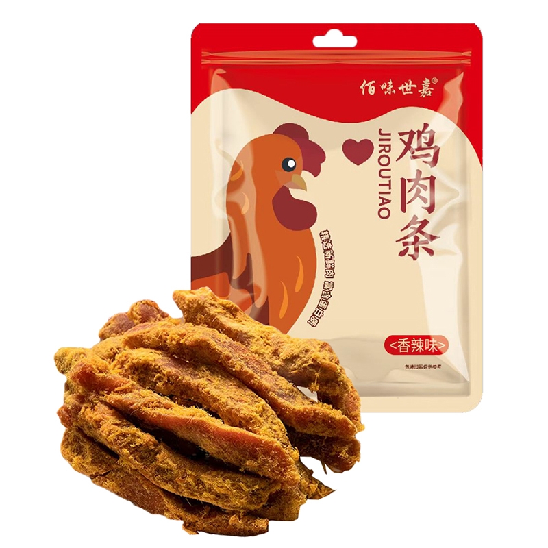 鸡胸肉条解馋风干鸡香辣味原切鸡肉干条卤味解馋零食