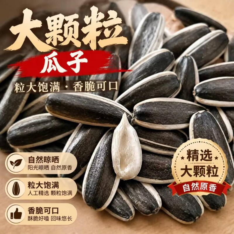 内蒙新瓜子大现炒原味五香味新鲜新货生瓜子两种年货炒货葵花袋装