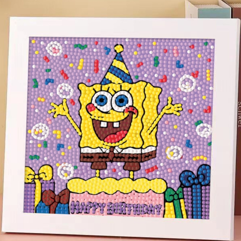 库洛米钻石画贴画儿童手工DIY粘贴点钻画满钻新款女孩生日益智