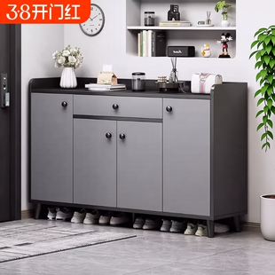 入户鞋柜家用门口收纳柜2025新款一体靠墙门外走廊玄关鞋架多层