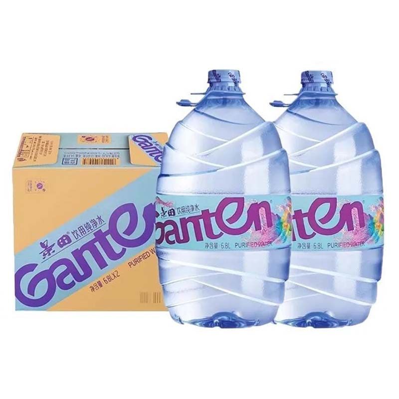 景田6.8L饮用天然泉水桶装泡茶煮饭家庭装夏日解渴大瓶整件装