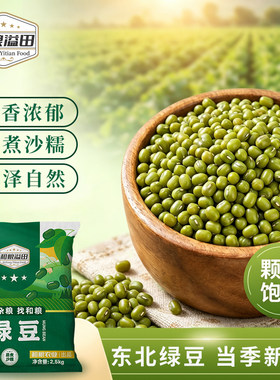 东北绿豆新货2.5kg绿豆汤绿豆粥农家自产绿豆芽多规格杂粮源头
