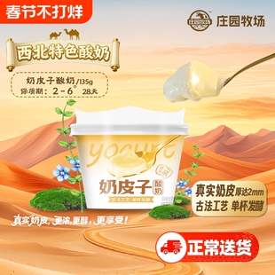 庄园牧场老兰州风味系列古法工艺奶皮子酸奶135g