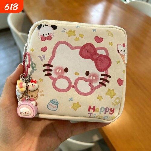 零钱包卡通可爱收纳kitty儿童迷你小包包女孩卫生巾包纸巾袋钥匙