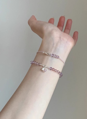 天然水晶冰透玉石手链