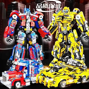 玩具 兼容樂高變形積木擎天金剛柱大黃蜂機甲汽車機器人男孩子拼裝